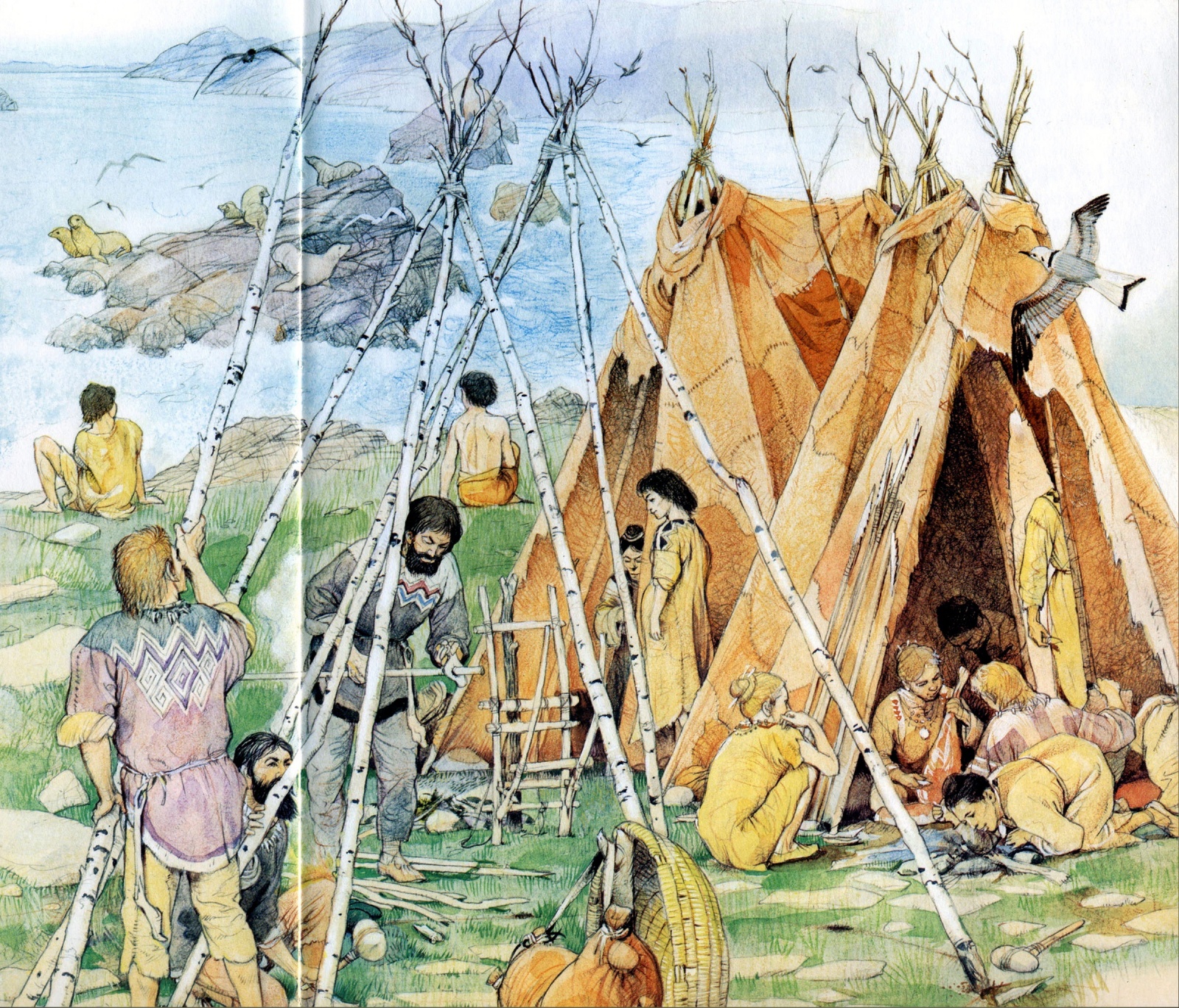 Caselli, G., 1985: The Everyday Life of an Ice Age Hunter, Macdonald & Co.  Жилища энеолита,