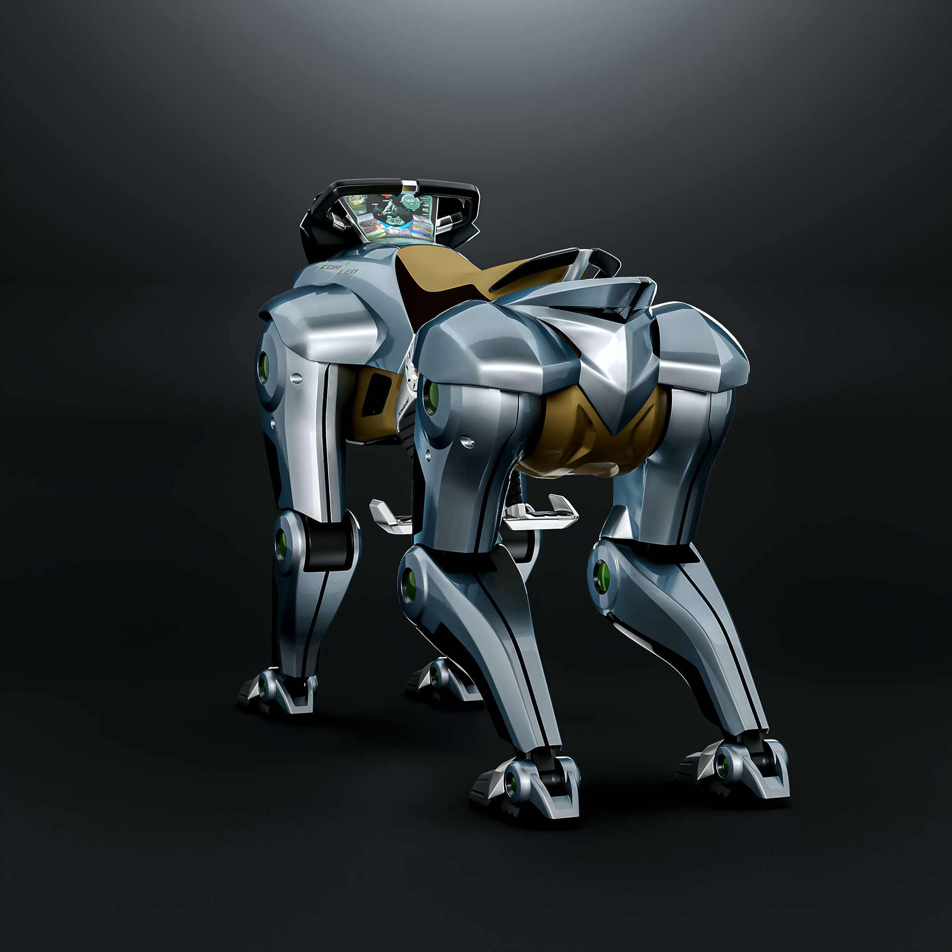 Kawasaki представила прототип проекта роботизированного мото-коня Corleo - 4
