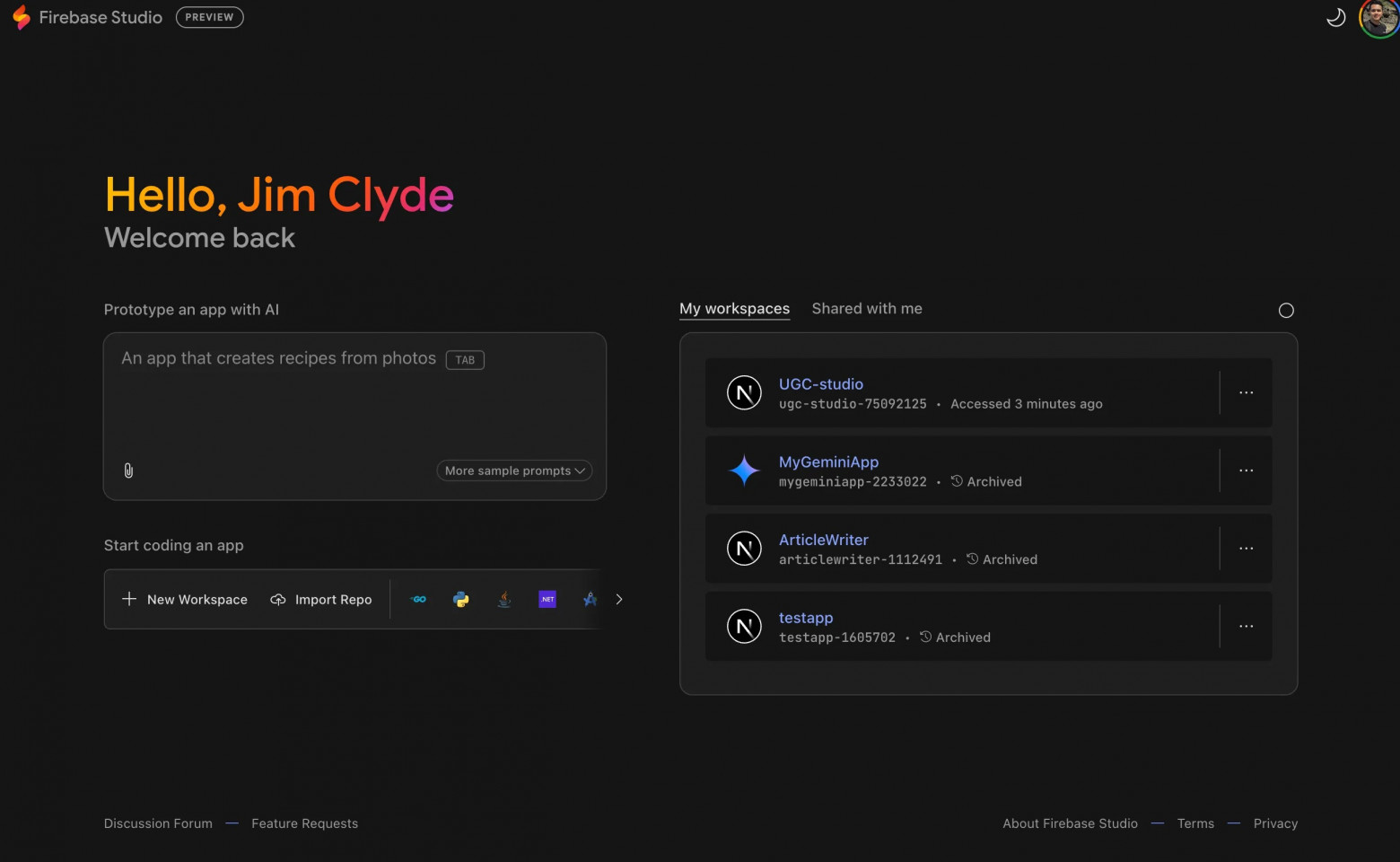 Google представила Firebase Studio. Создавайте полнофункциональные ИИ-приложения с помощью Gemini - 2