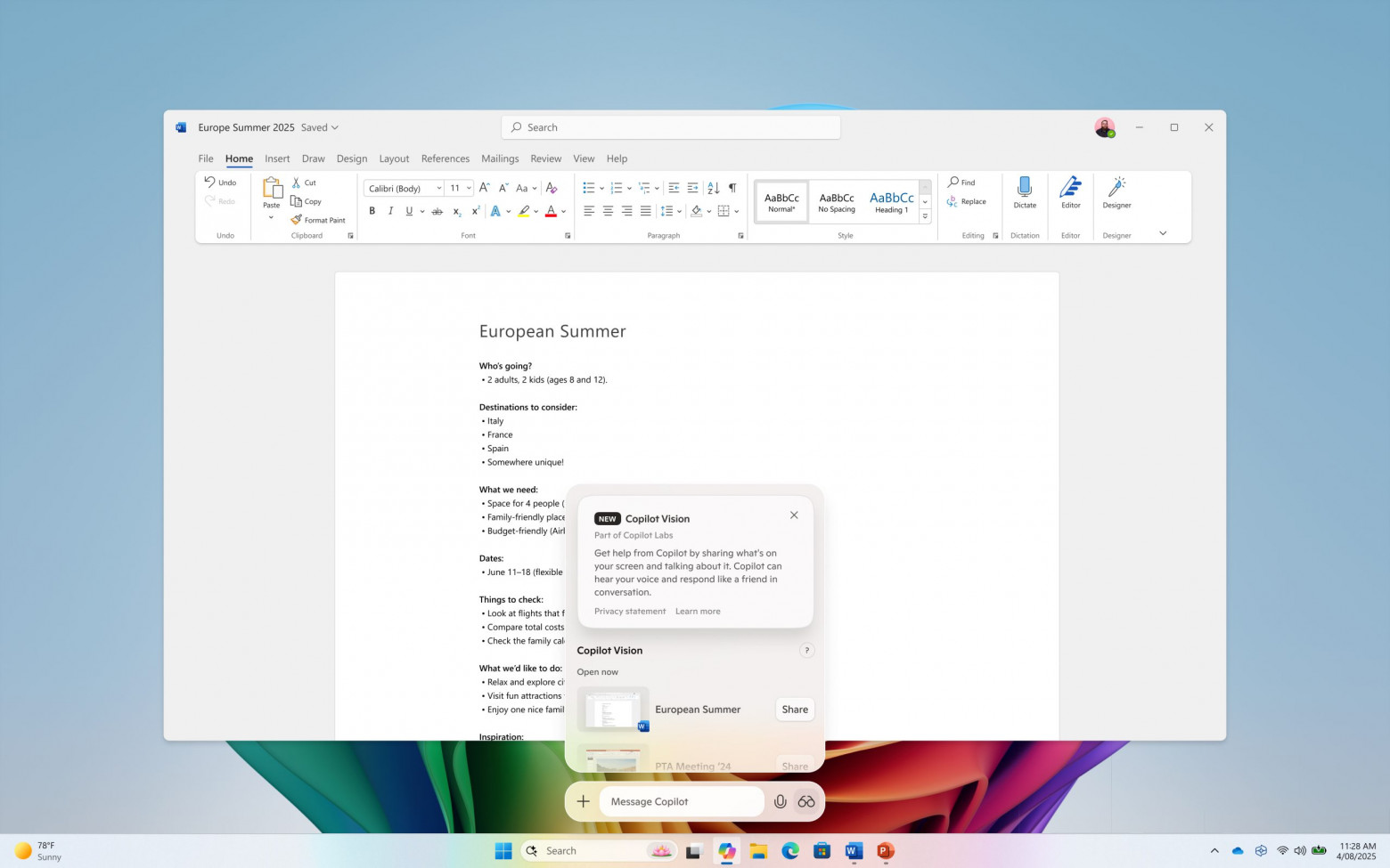 В Windows 11 тестируют опцию шеринга экраном приложений и файлами с Copilot - 1