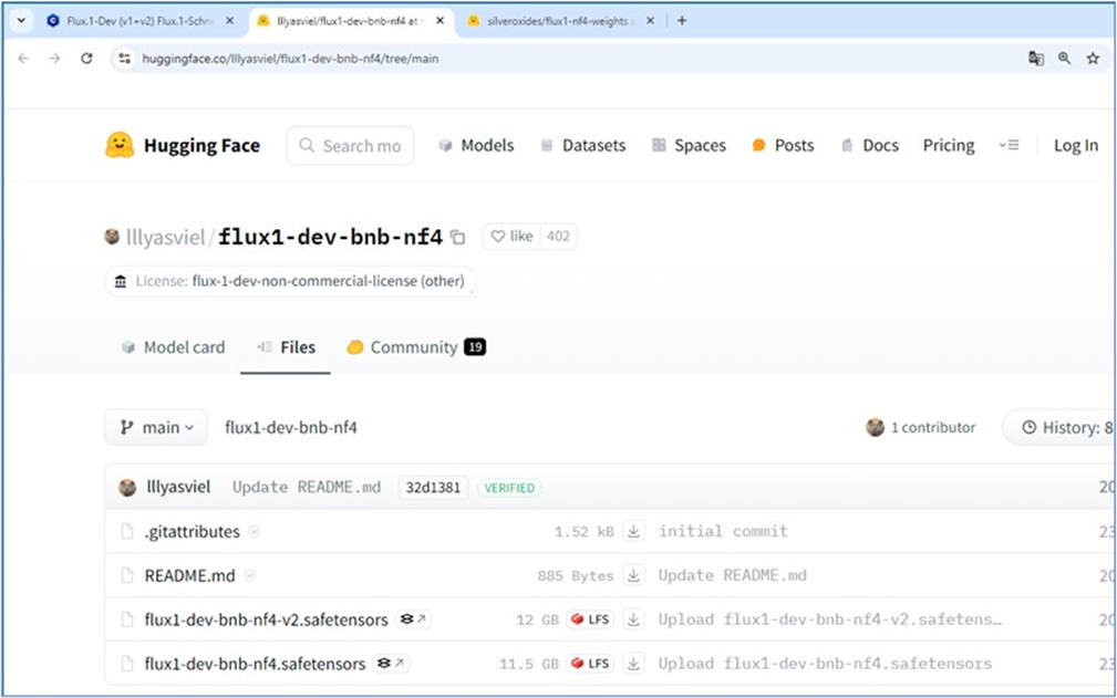 Stable Diffusion WebUI Forge: Шаг 2. Установка модели FLUX.1 - 2