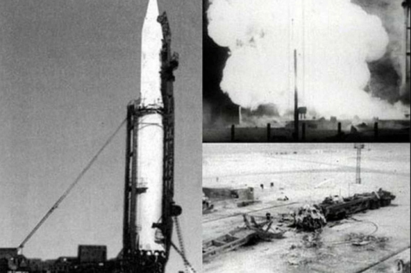 Фото с места катастрофы на Байконуре в 1960 году